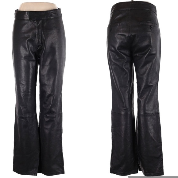 NWOT REM Garson Black Leather Pants, 8